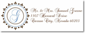 Name Doodles - Rectangle Address Labels/Stickers (Woodbury Brown)